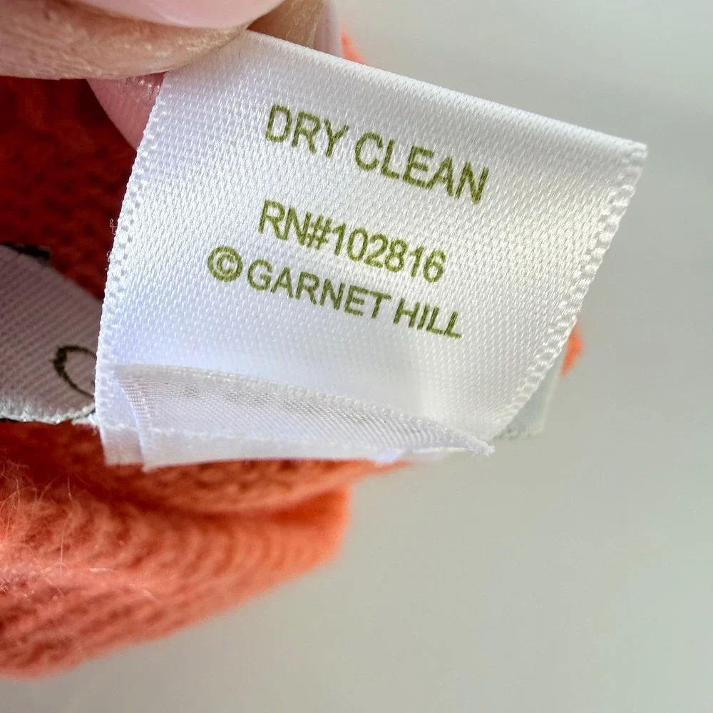 Garnet Hill Gloves Womens O/S Orange‎ Excellent 100% Cashmere Long Knit RN102816